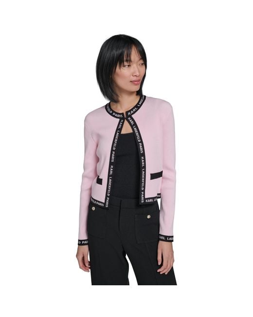 Karl Lagerfeld Black Sportswear Cardigan