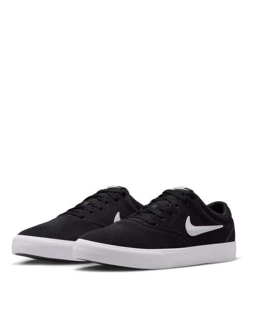 Nike Black Charge Low Suede Shoes for men