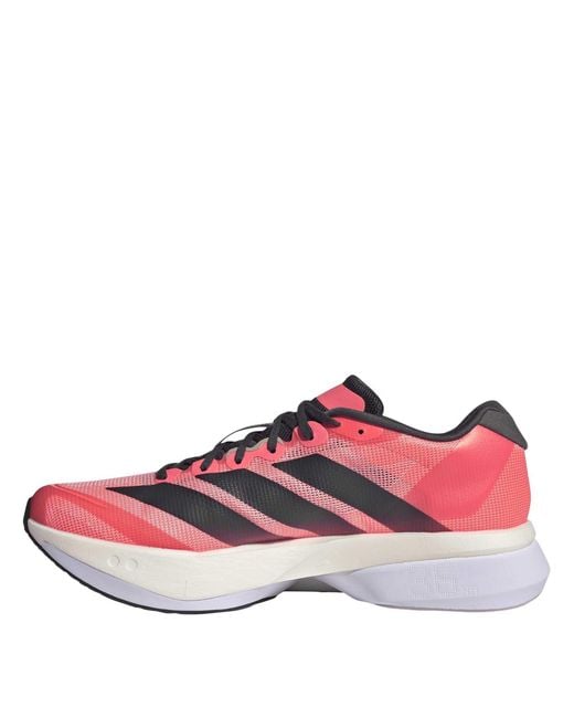 Adidas Red Adizero Boston 13 Road Running Shoes for men