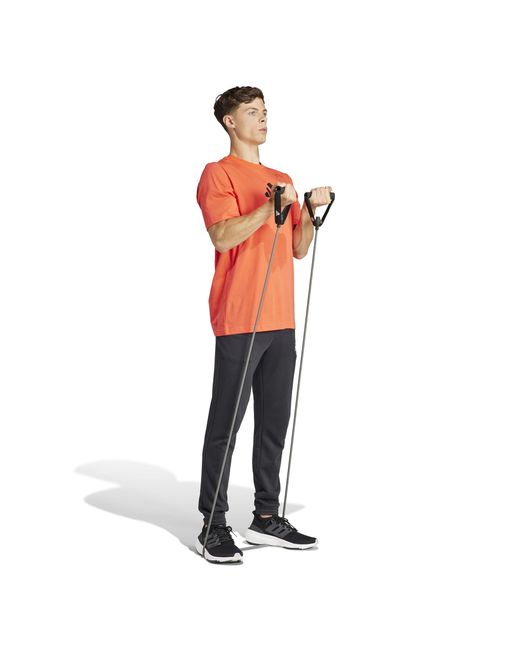 Adidas Orange All-Gym Category Graphic T-Shirt for men