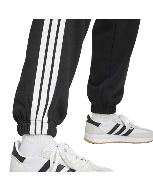Adidas Black Essentials 3-Stripes Pants Slim