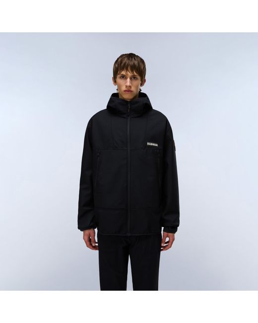 Napapijri Black Napa Biois Zip Ventilation Rain Anorak for men