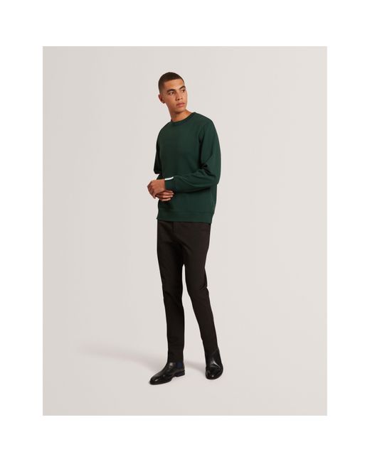 Ted Baker Green Long-Sleeve Crew Tracksuit Top for men