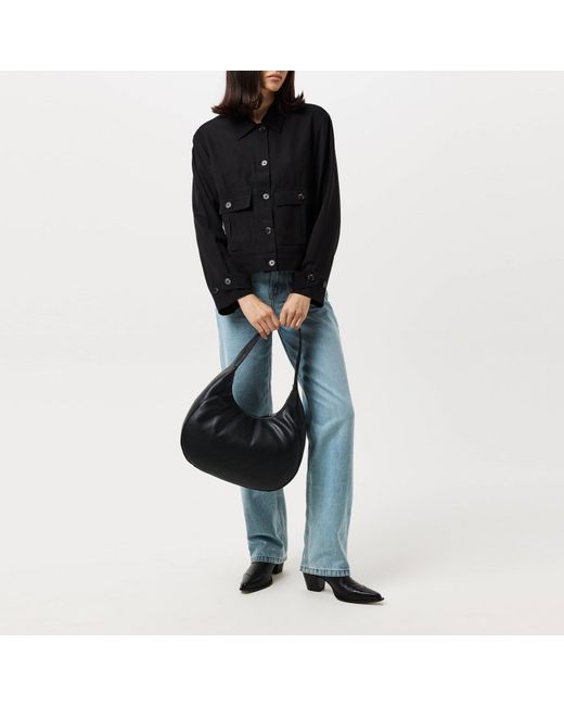 Finery London Black Alexa Relaxed Overshirt