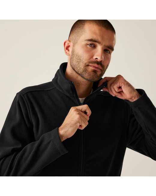 Regatta Black Micro Full Zip Fleece for men