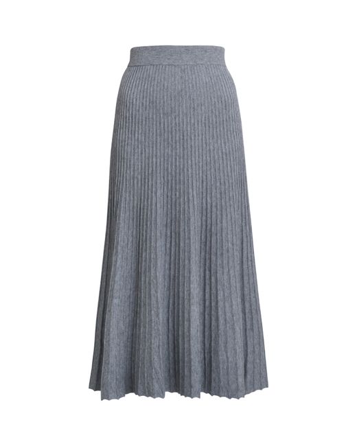 Gina Bacconi Gray Filomena Knitted A-Line Skirt