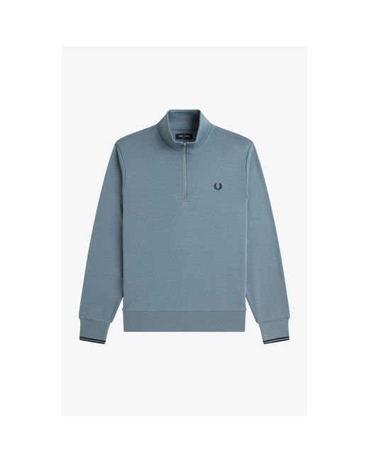 Fred Perry Blue Fredperry Half Zip Top for men