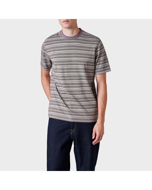 Paul Smith Gray Stripe T-Shirt for men
