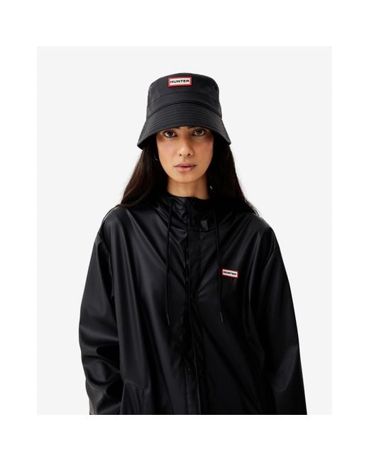 Hunter Black Izzy Short Weather-Resistant Rain Anorak