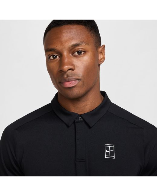 Nike Black Advantage Tennis Polo Shirt for men