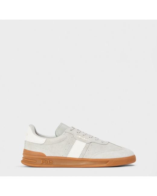 Polo Ralph Lauren White Leather Court Trainers