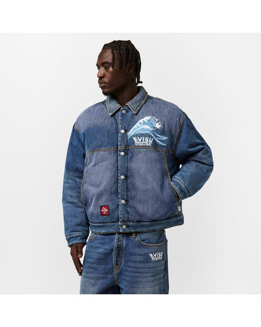 Moose Knuckles Blue X Evisu Denim Jacket for men