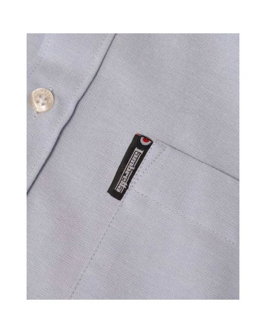 Lambretta Blue Long-Sleeve Oxford Shirt for men