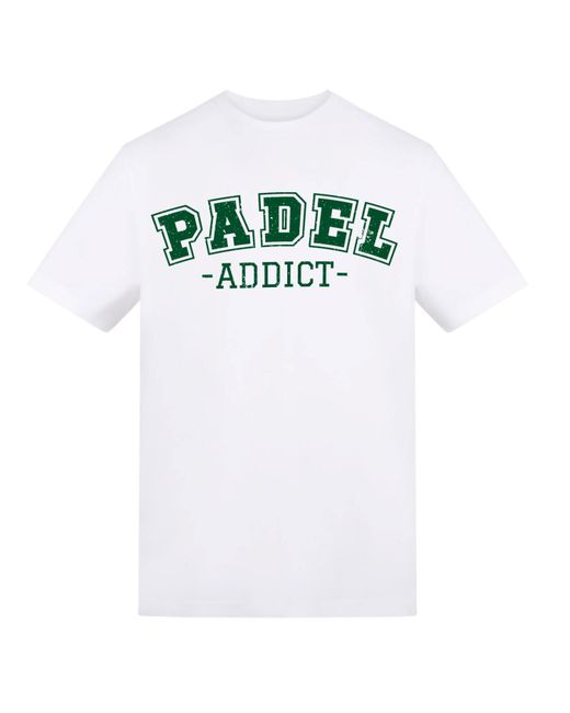 AWD White Adults Printed Padel Tee