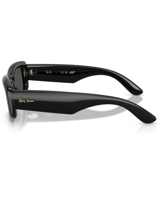 Ray-Ban Black Kiliane Puffer Rectangle Sunglasses