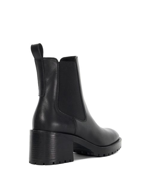 Dune Black Positivity Ankle Heeled Boot