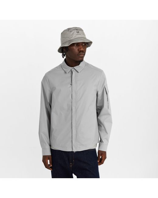 CP COMPANY METROPOLIS Gray Microtek Overshirt for men