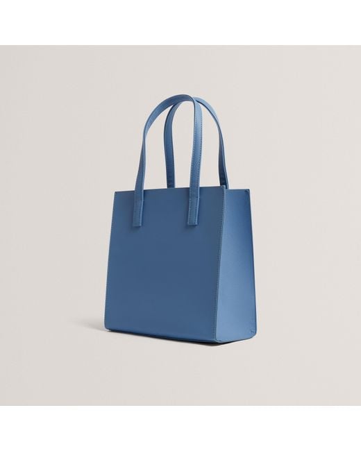 Ted Baker Blue Small Crosshatch Icon Tote Bag