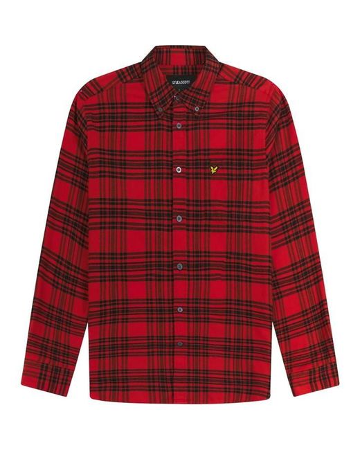 Lyle & Scott Red Lyle Check Shirt Sn34 for men