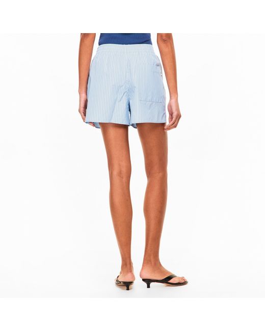 AMI Blue Ami Stripe Short Ld61