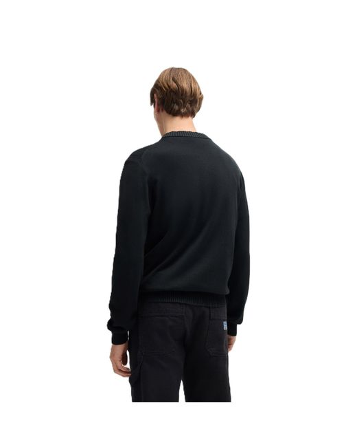HUGO Black San Cosmo C Knitted Top for men