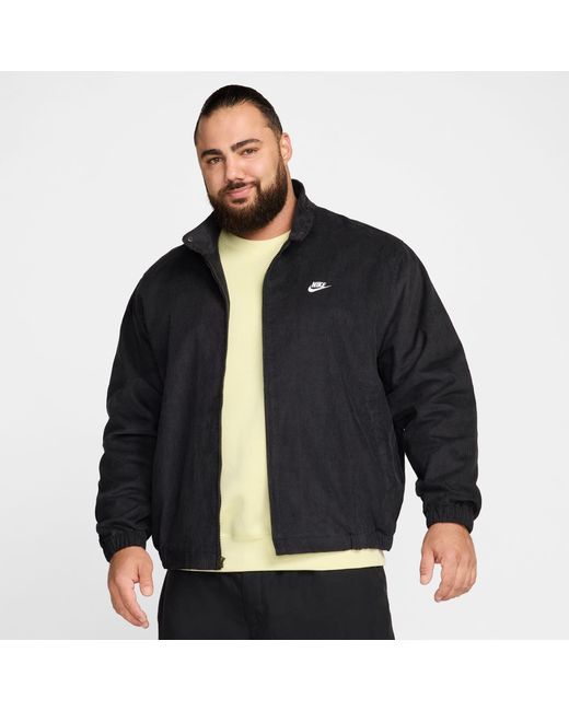 Nike Black Club Corduroy Harrington Jacket for men