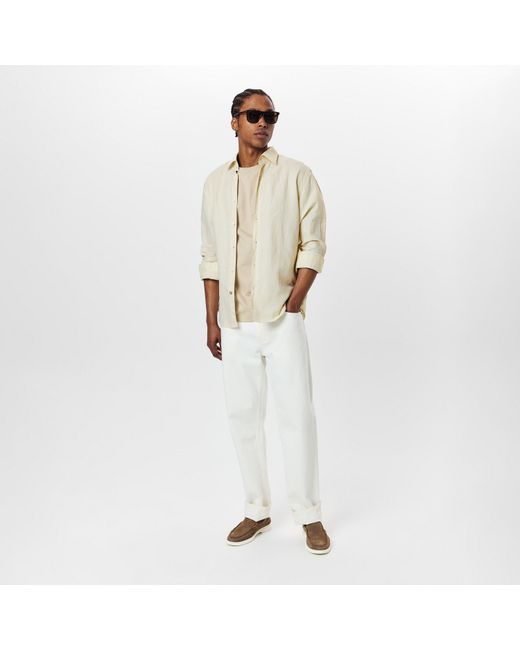 Boss White Hbb Chal Kent Patterned Short-Sleeve Shirt for men
