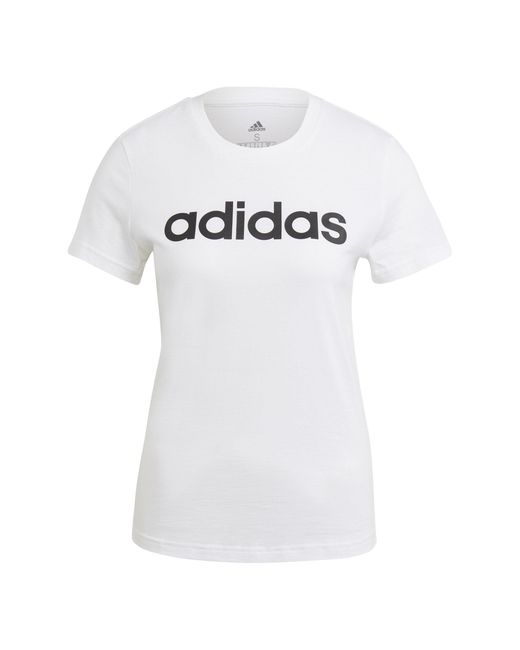 Adidas White Essentials Logo T-Shirt
