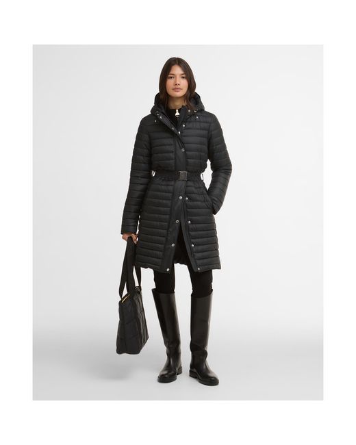 Barbour Black Longline Jada Puffer Jacket
