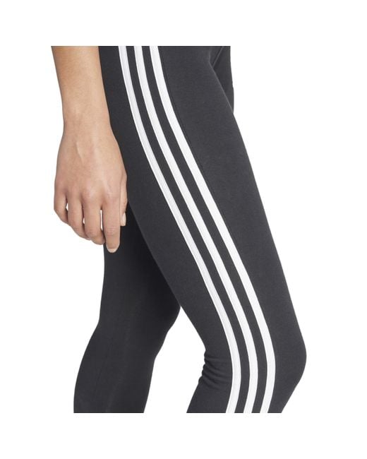 Adidas Black Essentials 3 Stripe Leggings