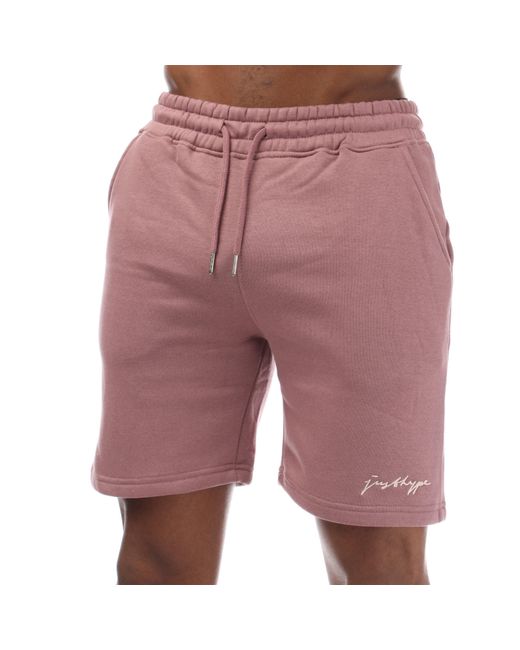 Hype Red Adults Regular Jersey Jogger Shorts