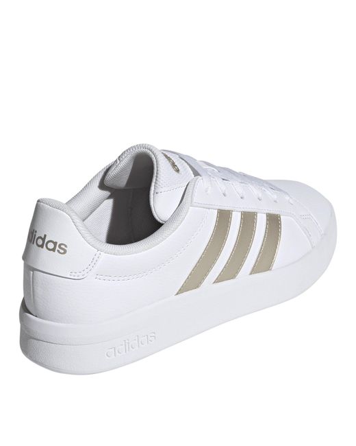 Adidas White Grand Court Base Trainers