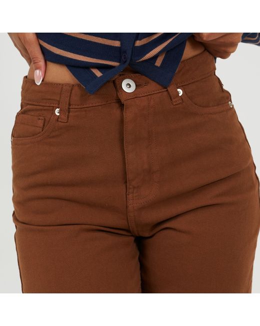 Brave Soul Brown Para Straight Leg Jeans