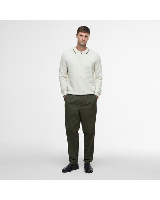 Barbour White Fenhill Polo Shirt for men