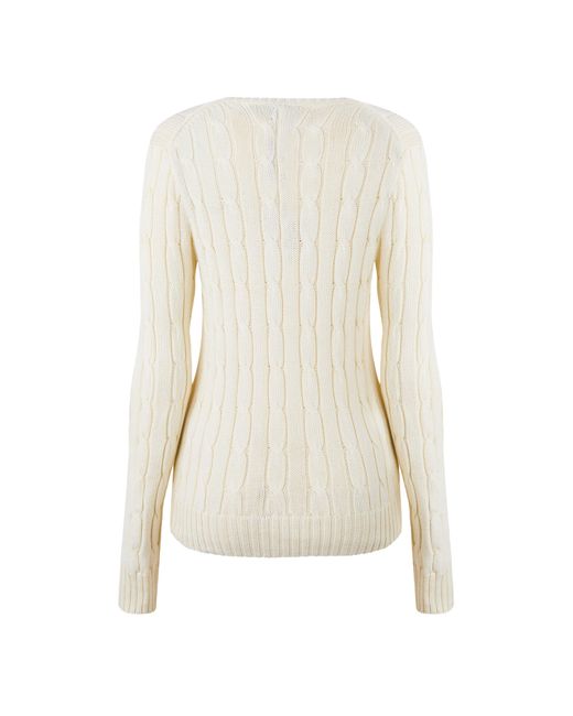 Polo Ralph Lauren White Kimberly V Knit