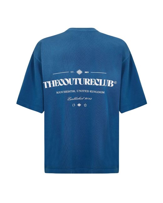 The Couture Club Blue Oversized T-Shirt for men