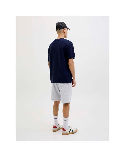 Jack & Jones Gray Fleece Jogger Shorts for men