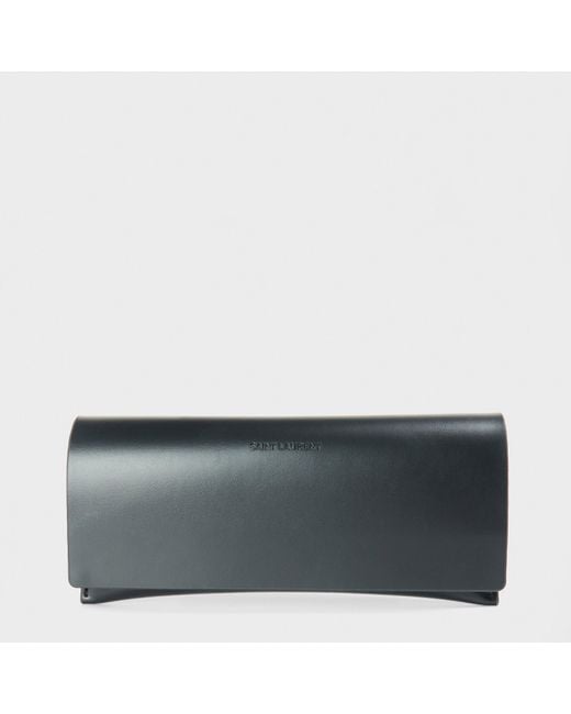 Saint Laurent White Ysl Round Sunglasses