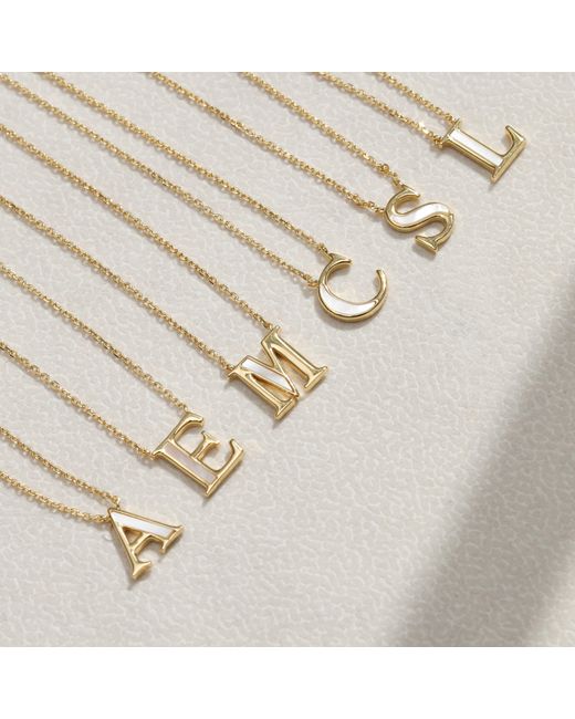 Inicio Metallic 14K Plated Pearl Initial Pendant