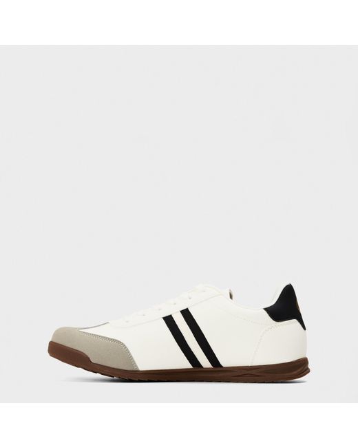 Lambretta White Tackle Court Trainers for men