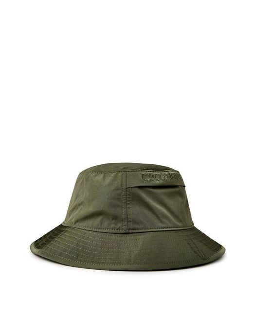 C P Company Green Bucket Hat for men