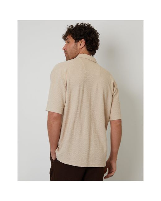 Threadbare Brown Selkirk Short-Sleeve Shirt for men