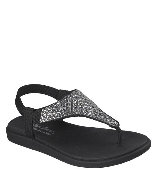 Skechers Black Med Luxe Me Flat Sandals for men