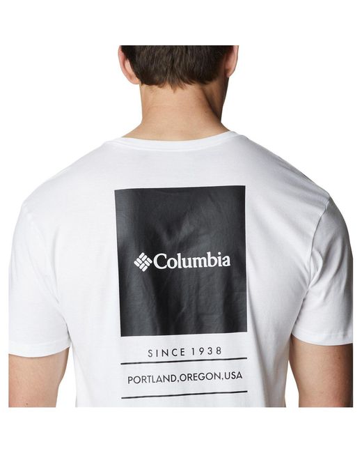 Columbia White Barton Regular Fit T-Shirt for men
