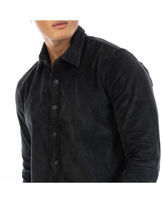 Peter Werth Black Crawford Long Sleeve Shirt for men