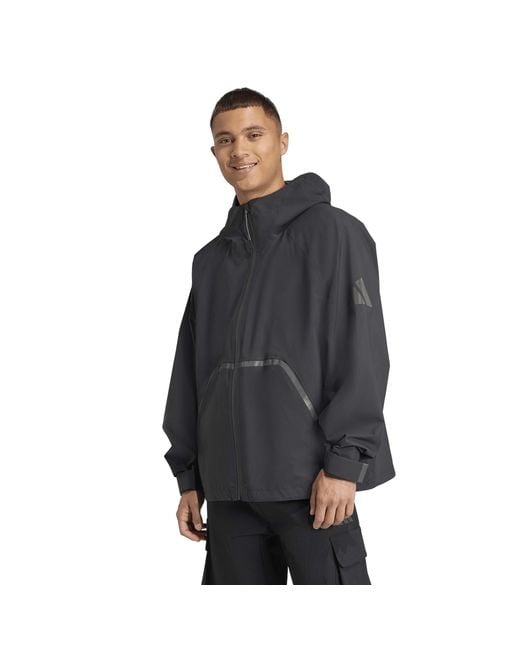 Adidas Black Myshelter Rain Anorak for men