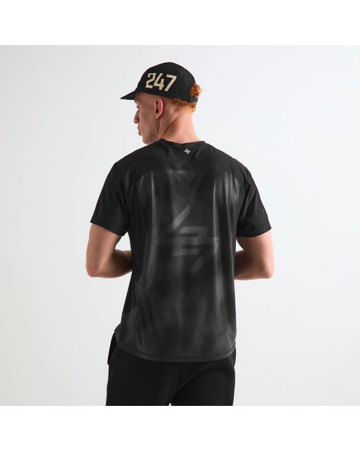 REPRESENT 247 Black Short Sleeve Performance Gym Top for men