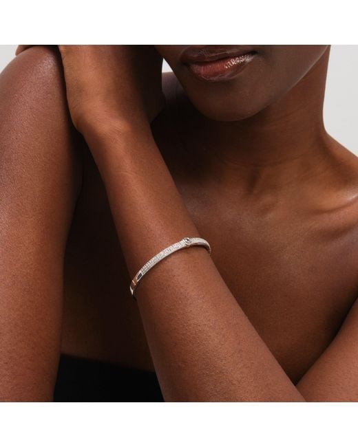 Jon Richard Metallic Plated Crystal And Pave Stone Bangle
