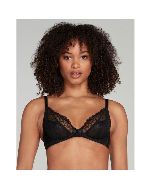 Agent Provocateur Black Leni Plunge Underwired Bra