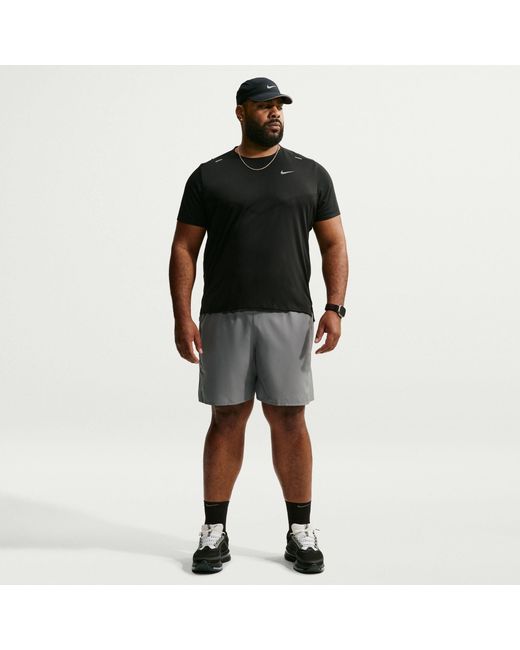 Nike Gray 7 Inch Miler Dri-Fit 7 Inch Brief Lined Running Shorts for men